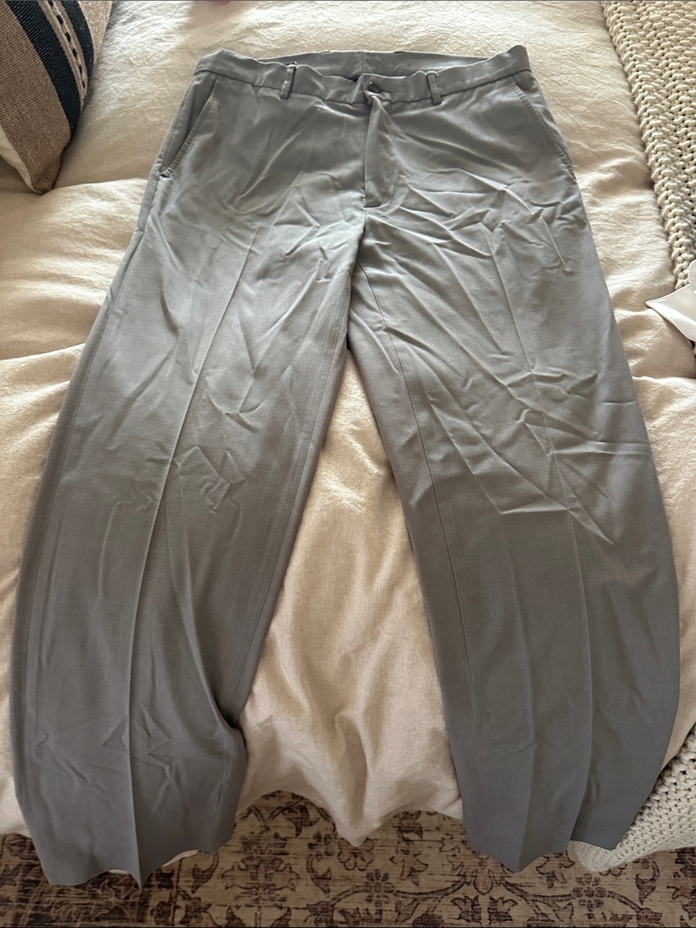 Perry Ellis Classic Straight Dress Pants - Gray